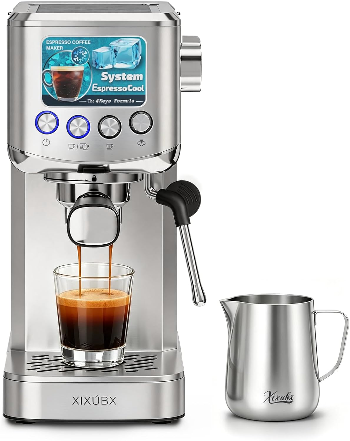 카푸치노, 라떼용 우유 거품기 포함 콜드브루 에스프레소 - Pressure Gauge Espresso 리뷰 및 가격