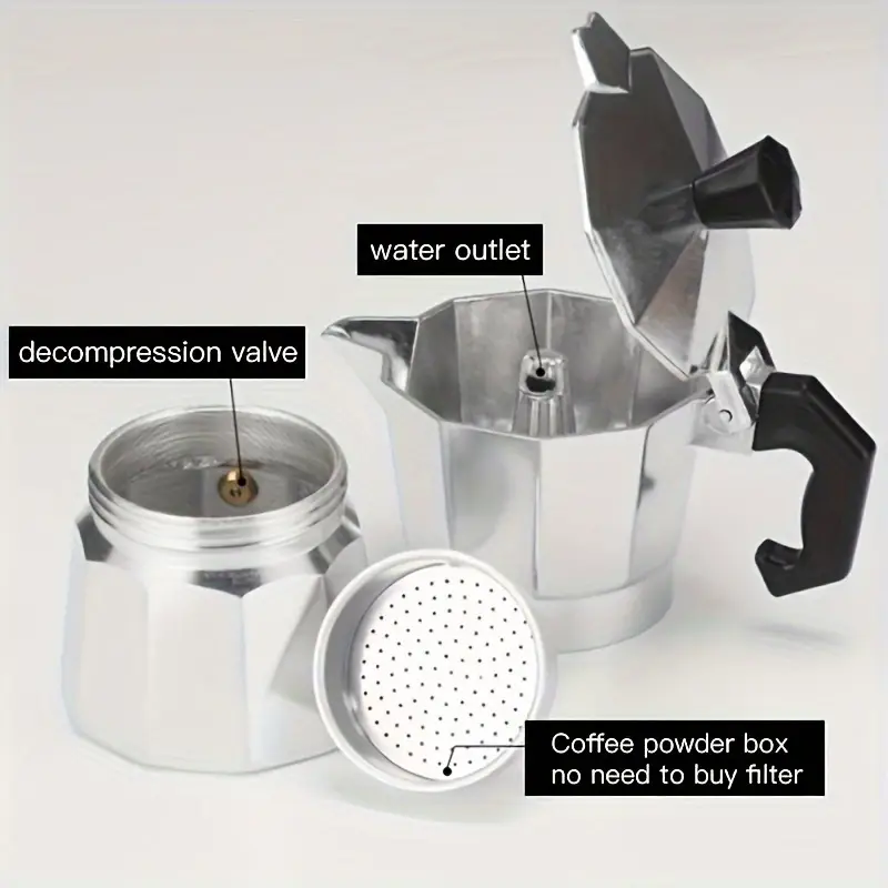 클래식 알루미늄 모카포트 50-300ML 가정용 스토브 - Hero Coffee Equipment 리뷰 및 가격
