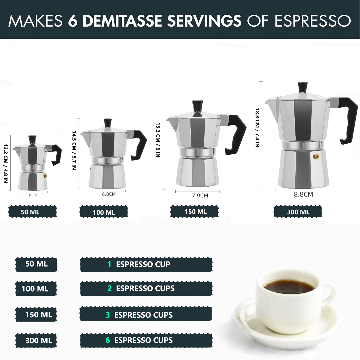 클래식 알루미늄 모카포트 50-300ML 가정용 스토브 - Hero Coffee Equipment 리뷰 및 가격
